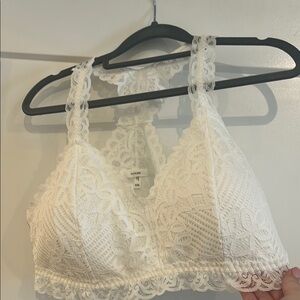 Maurices White Lace Bra with Scalloped Edges